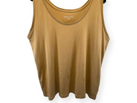 Tan Tank Top Ava & Viv, Size 2x on Sale