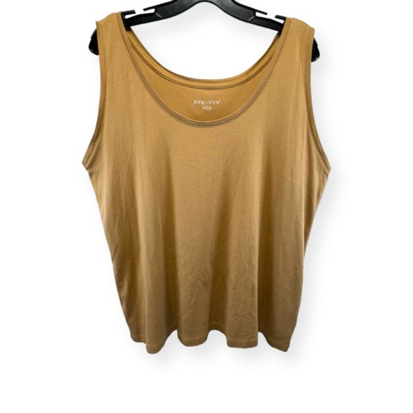 Tan Tank Top Ava & Viv, Size 2x on Sale