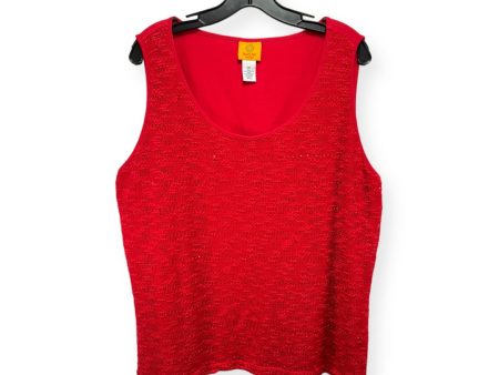 Red Top Sleeveless Ruby Rd, Size 2x Fashion