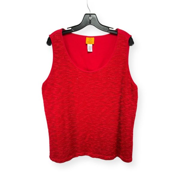 Red Top Sleeveless Ruby Rd, Size 2x Fashion