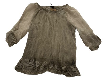 Taupe Top Short Sleeve Cmc, Size S For Discount