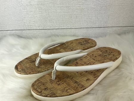 White Sandals Flats Naturalizer, Size 9 on Sale