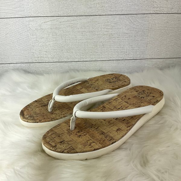 White Sandals Flats Naturalizer, Size 9 on Sale