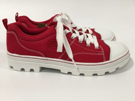 Red Shoes Athletic Skechers, Size 8.5 Online Hot Sale