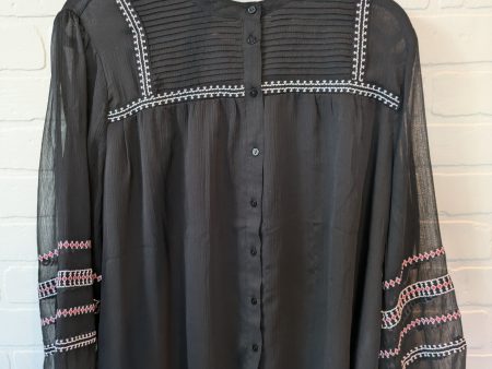 Black Top Long Sleeve Chicos, Size Xl Online Sale