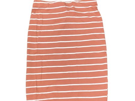 Striped Pattern Skirt Midi Heart & Hips, Size L For Cheap