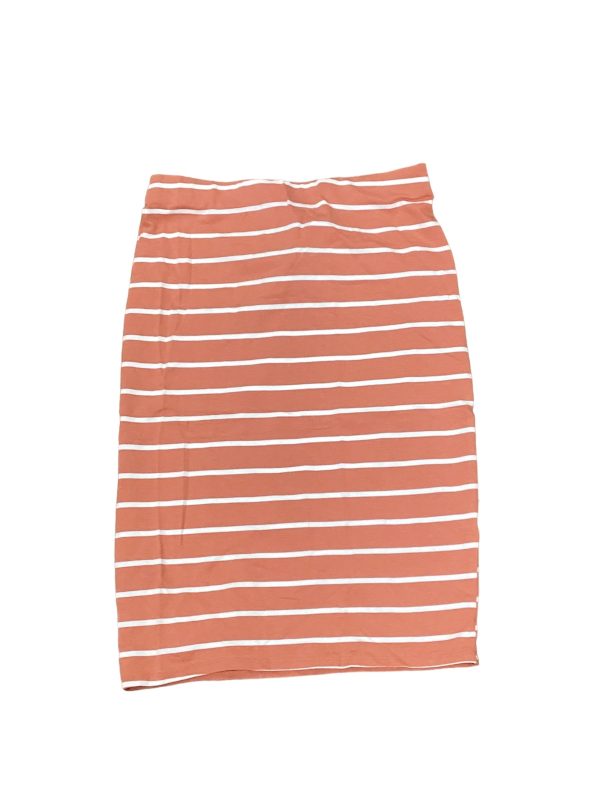 Striped Pattern Skirt Midi Heart & Hips, Size L For Cheap