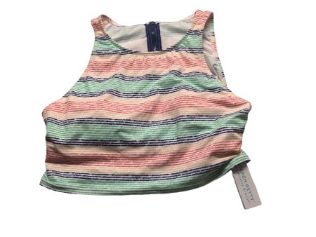 Striped Pattern Swimsuit Top Clothes Mentor, Size Xl Cheap