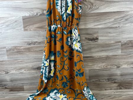 Blue & Gold Dress Casual Maxi H&m, Size S For Discount