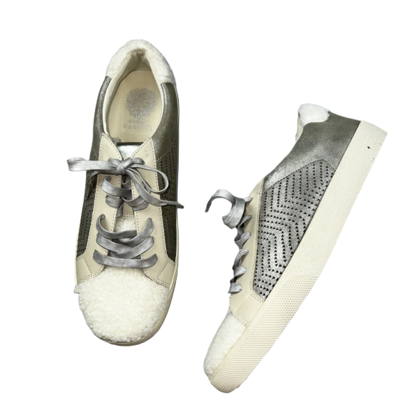 Silver & White Shoes Sneakers By Vince Camuto, Size: 11 Supply