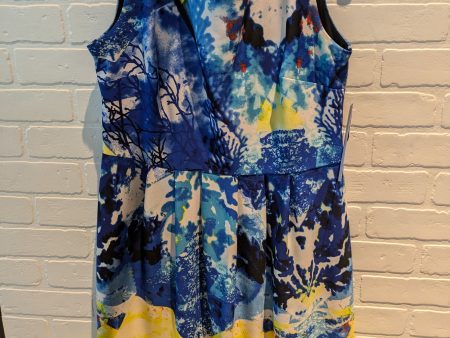 Blue & Yellow Dress Work Cynthia Rowley, Size L Online Hot Sale