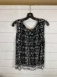 Black & White Top Sleeveless Calvin Klein, Size Petite Hot on Sale