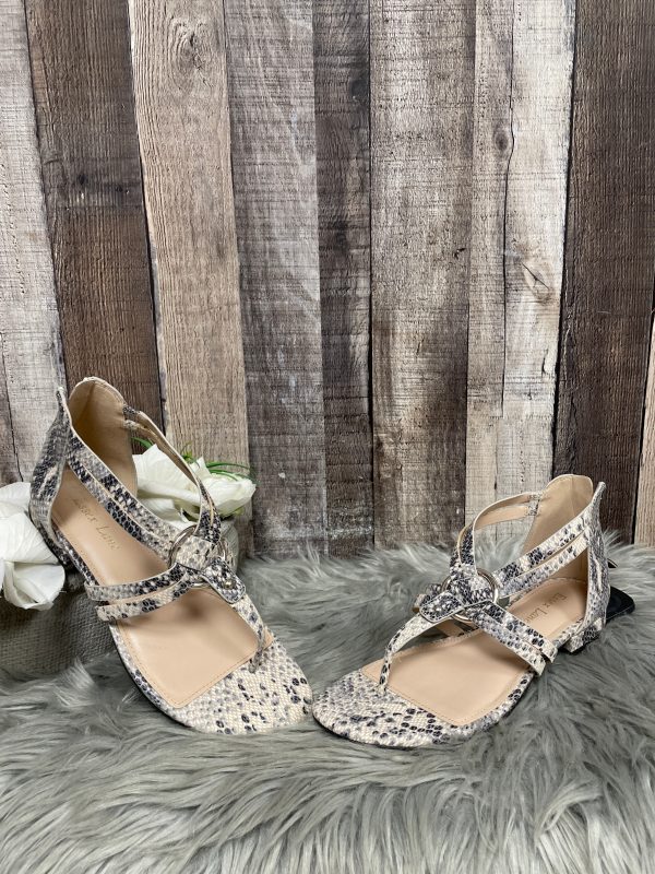 Snakeskin Print Sandals Flats Cme, Size 7 Cheap