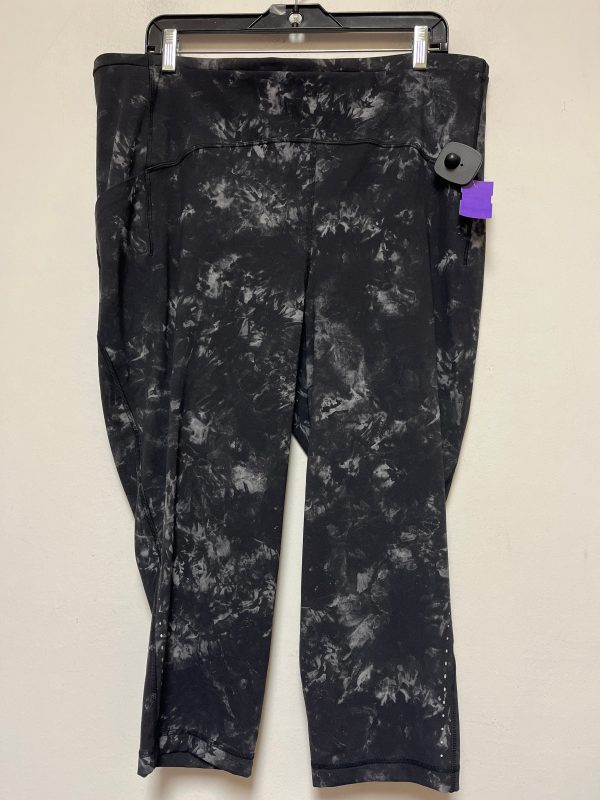 Black & Grey Athletic Capris Lululemon, Size 18 Discount