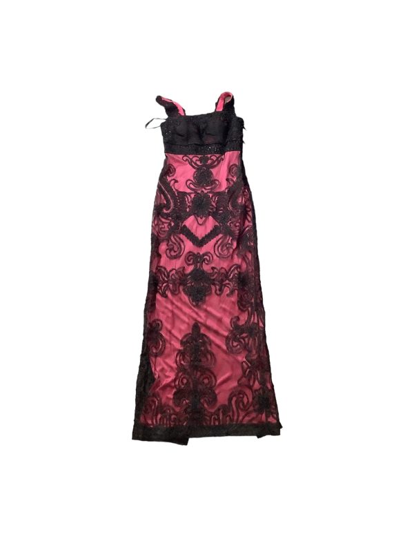 Black & Pink Dress Party Long Clothes Mentor, Size 6 Fashion