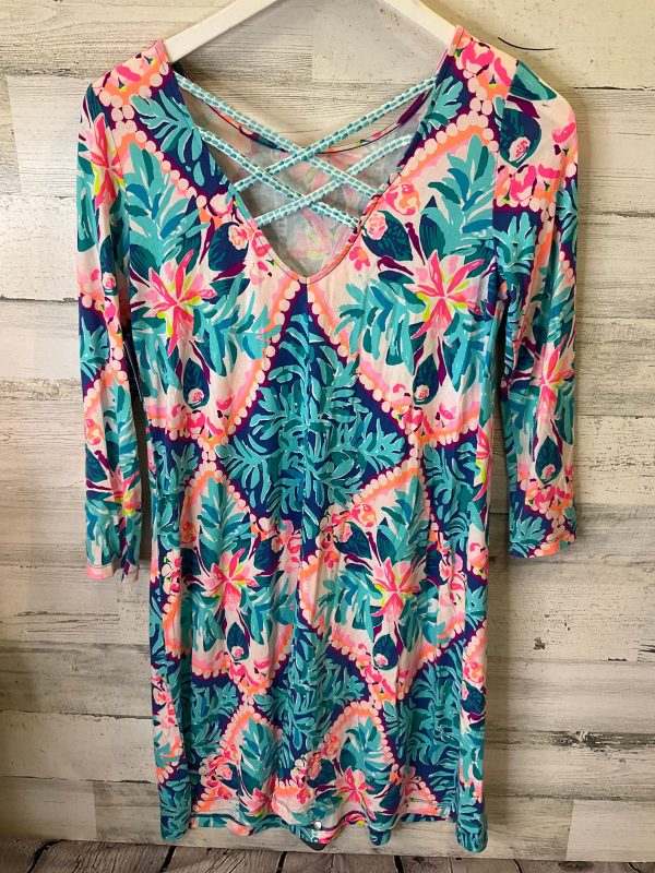 Blue & Pink Dress Casual Short Lilly Pulitzer, Size Xs Supply