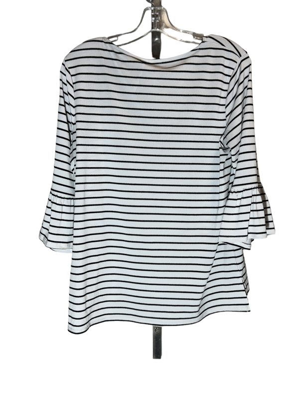 Striped Pattern Top 3 4 Sleeve Elle, Size M Hot on Sale