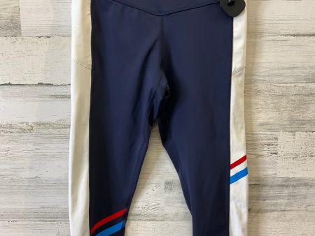 Blue & Red & White Athletic Leggings Capris Champion, Size M on Sale