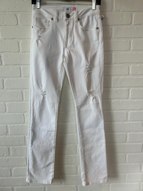 White Denim Jeans Skinny Cabi, Size 0 Online