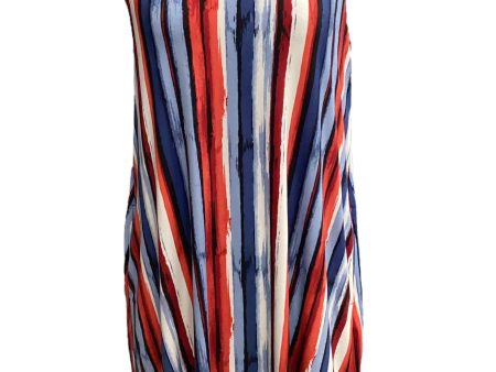 Blue & Red & White Dress Casual Midi Apt 9, Size S on Sale