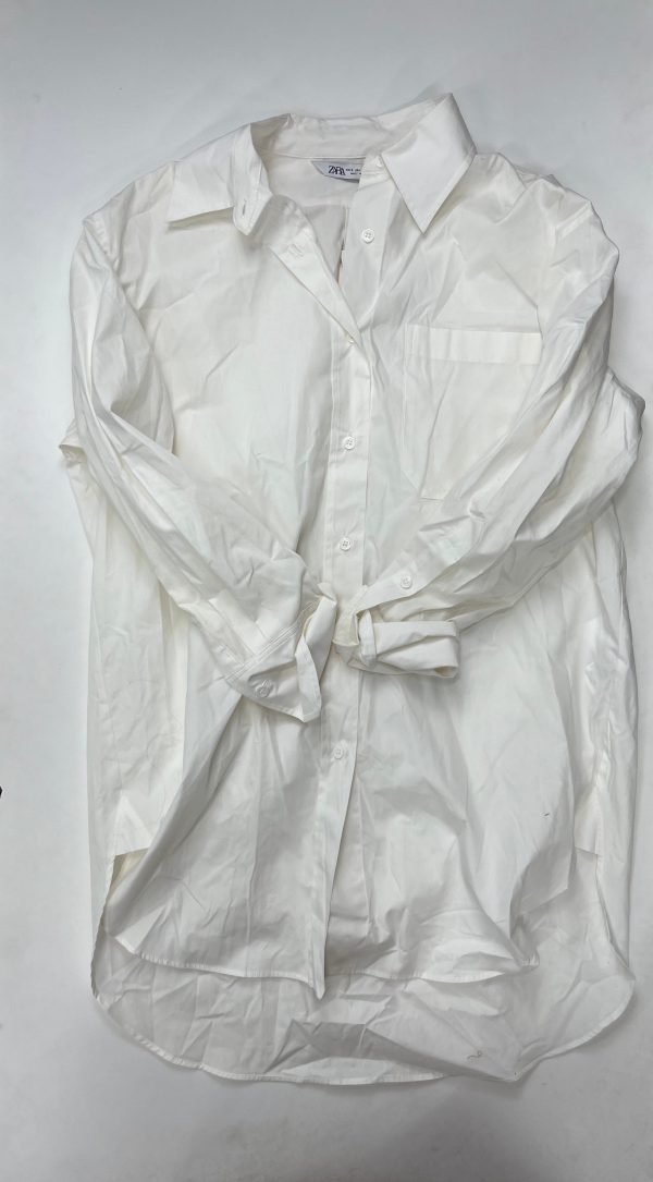 White Tunic Long Sleeve Zara NWT, Size S Online now