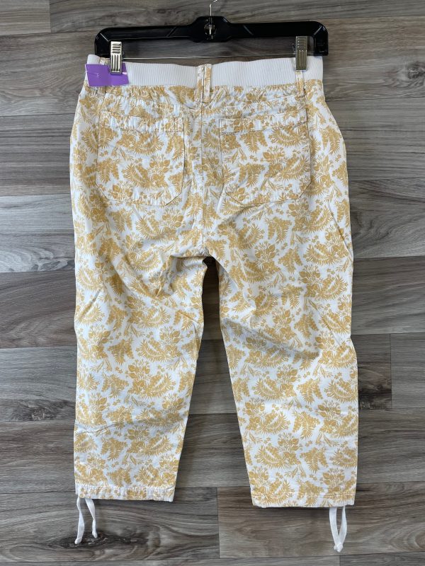 White & Yellow Capris Style And Company, Size 4petite Hot on Sale