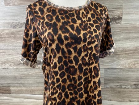 Animal Print Top Short Sleeve Moa Moa, Size S on Sale