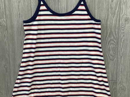 Blue & Red & White Dress Casual Midi Universal Thread, Size Xl For Cheap