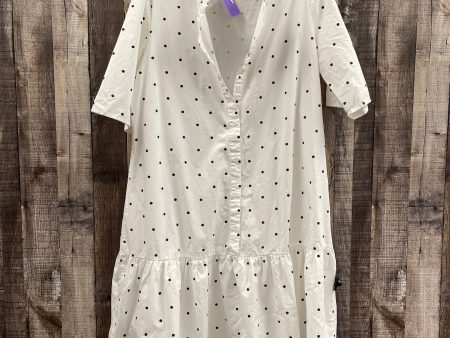 White Dress Casual Midi Shein, Size M Online now