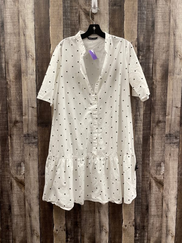 White Dress Casual Midi Shein, Size M Online now