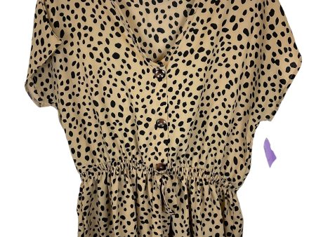 Animal Print Top Short Sleeve Free Kisses, Size L Supply