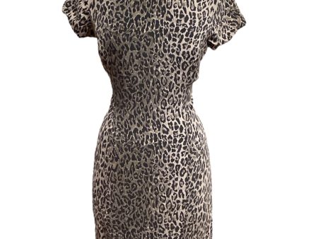 Animal Print Dress Casual Midi City Silk, Size 8 on Sale