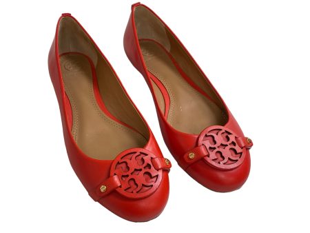 Red Shoes Designer Tory Burch, Size 7.5 Hot on Sale