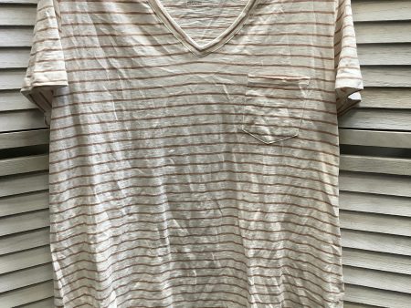 Striped Pattern Top Short Sleeve Universal Thread, Size Xl For Cheap