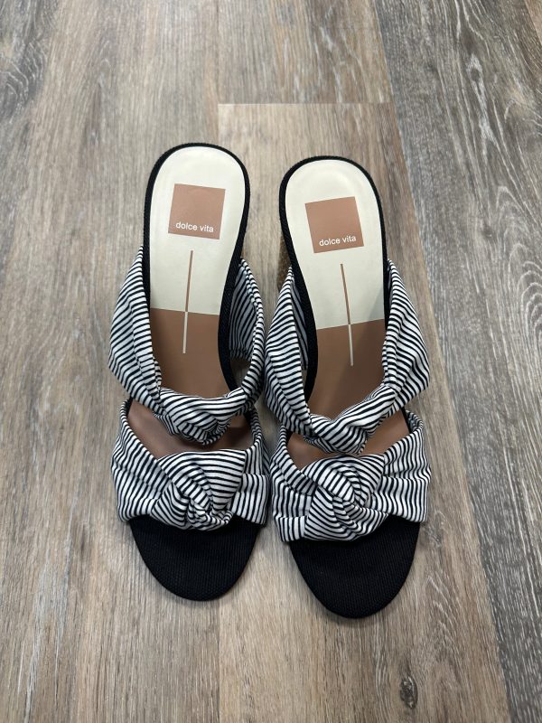 Black & White Sandals Heels Block Dolce Vita, Size 9.5 Supply