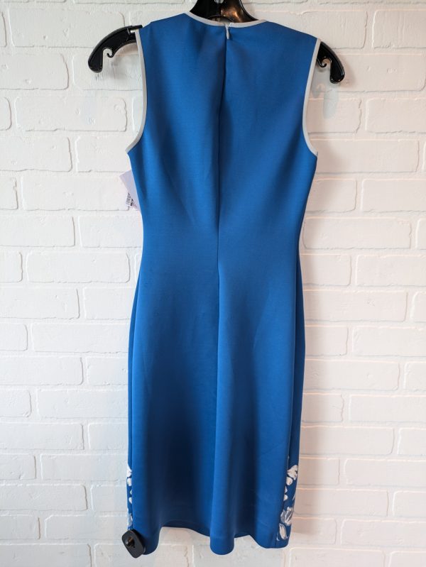 Blue & White Dress Casual Midi Cmb, Size Xs For Sale