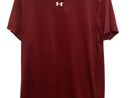 Red Athletic Top Short Sleeve Under Armour, Size L on Sale