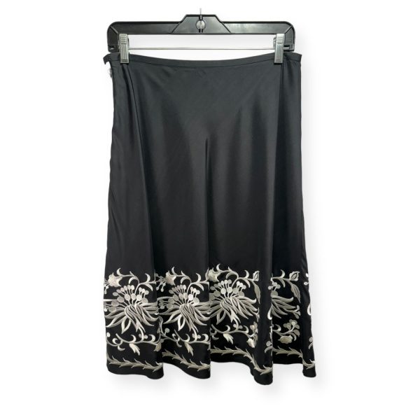 Silk Embroidered Black & White Skirt Designer Juliana Colleczione, Size 4 For Cheap