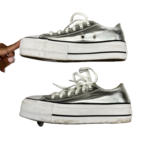 Silver Shoes Sneakers Platform By Converse, Size: 5.5 For Discount