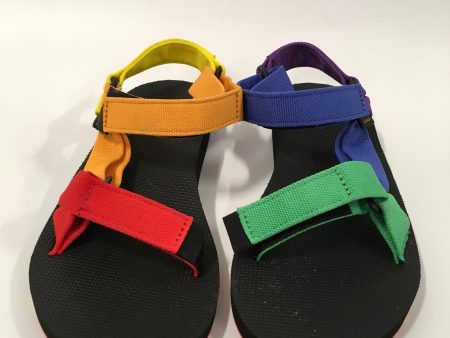 Rainbow Print Sandals Flats Teva, Size 8 Online now