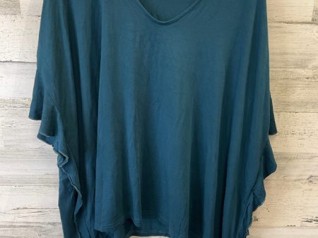 Teal Top Short Sleeve Garnet Hill, Size L Fashion