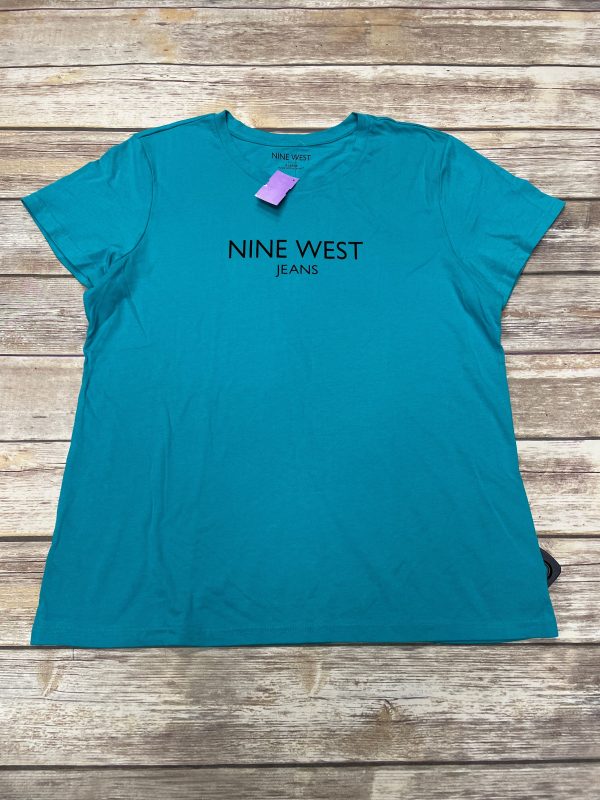 Teal Top Short Sleeve Nine West Apparel, Size Xl on Sale