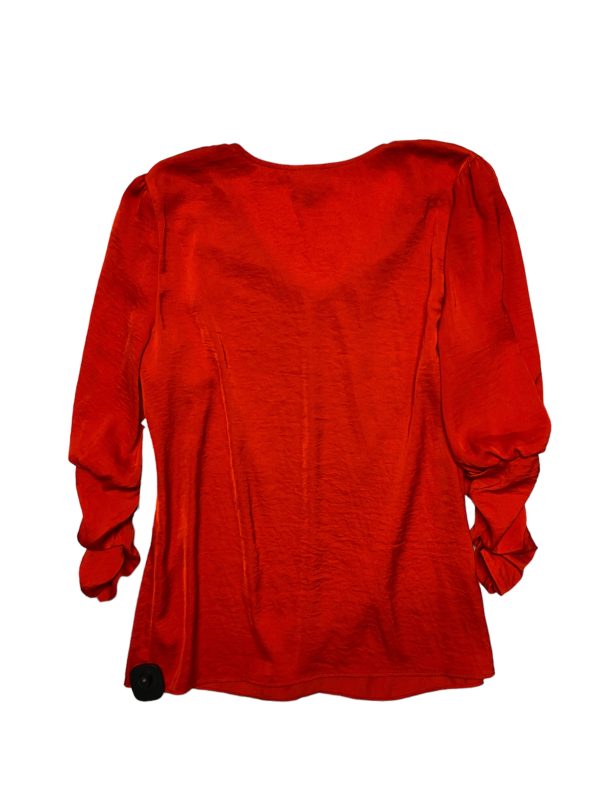 Red Top Long Sleeve Cabi, Size M on Sale