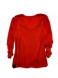 Red Top Long Sleeve Cabi, Size M on Sale