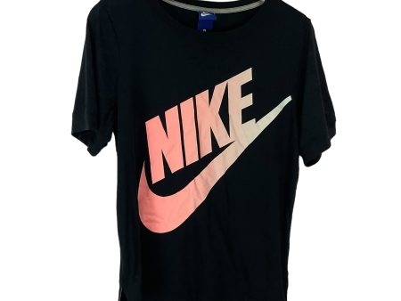 Black Athletic Top Short Sleeve Nike Apparel, Size M Hot on Sale