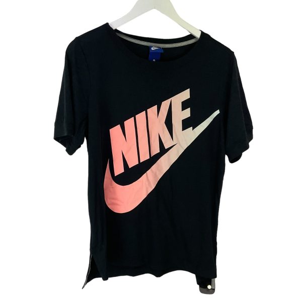 Black Athletic Top Short Sleeve Nike Apparel, Size M Hot on Sale