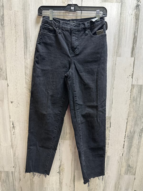 Black Jeans Straight Banana Republic, Size 0 Discount