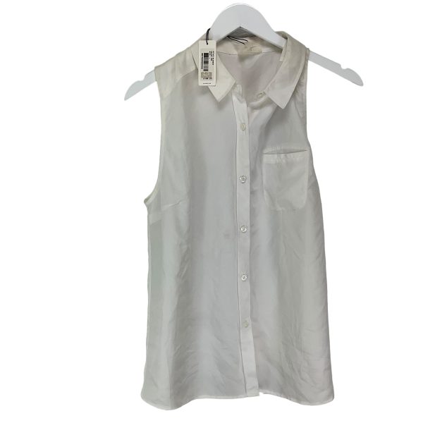 White Top Sleeveless Designer Adriano Goldschmied, Size L For Cheap