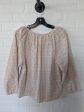 Tan & White Top Long Sleeve Loft, Size S For Sale