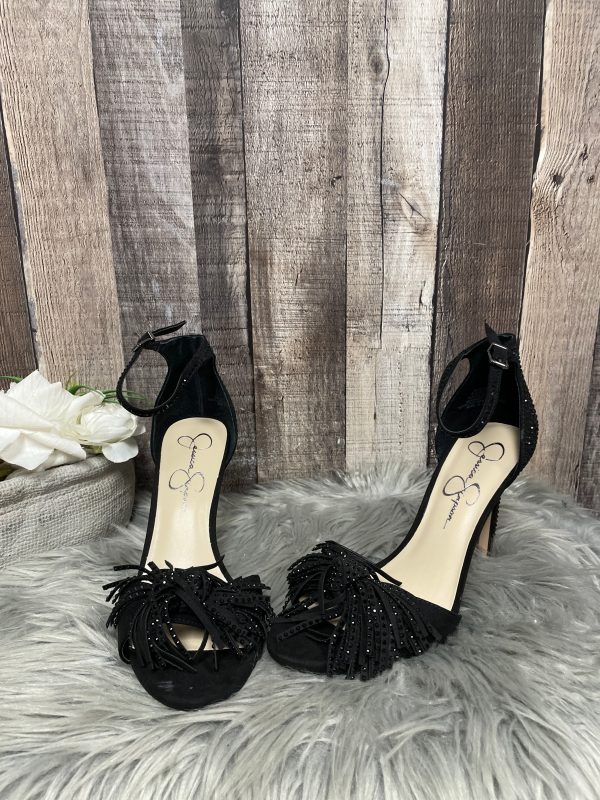 Black Sandals Heels Stiletto Jessica Simpson, Size 8.5 Online